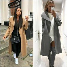 ladies grey wrap coat