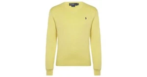 POLO Ralph Lauren Classic Yellow Pima Cotton Sweater ~ Men's Large - Vintage - Picture 1 of 7