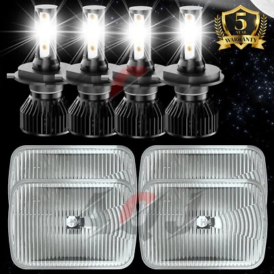 4PC 4x6" LED Headlights Hi/Lo for Chevrolet 2003-09 C7500 C5500 C4500 Kodiak - Image 1 of 4