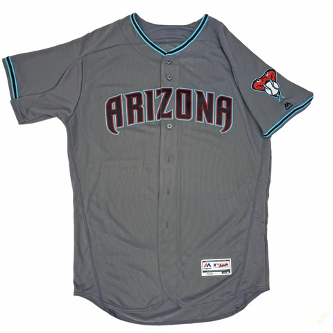 Mens MLB Arizona Diamondbacks Authentic On Field Flex Base Jersey - Gray/Blue Cover