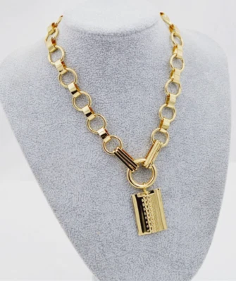 DEBER PAGADO Dannijo Collar Elisa Oro Pt CADENA R Zoe Caja Estilo Colgante Collar Foto 1 de 4