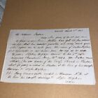 1851 Brief: Abial Chamberlain Genealogie Surveyor von Bayley-Haven Militärstraße