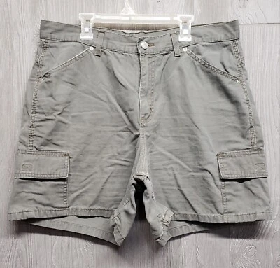 Pantalones Cortos Riders Mujer 14 M Carga Lona Gris Salvia Algodón Senderismo Alto Cintura 34 Foto 1 de 4