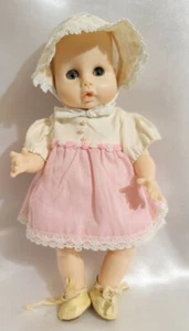 Effanbee 8" Tiny "KIM" Baby Doll 1964 w/2 ORIG Outfits Sleepy Eyes Drink & Wet  - Picture 1 of 12