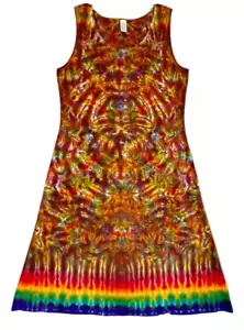 Vestido para mujer TIE DYE | Otoño Vibes Blotter | Vestido sin mangas | sm med lg xl 2X 3X - Imagen 1 de 8