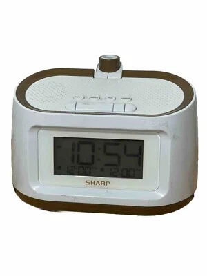 Sharp Wall/Ceiling Sunrise Projection Alarm Clock - 8 Sleep Sounds- White & Gold - Image 1 of 4