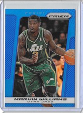 2013-14 Panini Prizm Basketball Marvin Williams Blue Prizm Card #37 Utah Jazz