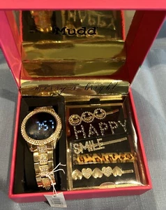 Mudd Merry + Bright Watch Gift Set with 5 Hair Clips. NOS - Picture 1 of 5