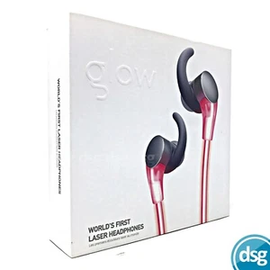 GLOW - LASER LIGHT HEADPHONES / EARPHONES FOR IPHONE / ANDROID 3.5MM PREMIUM RED - Imagen 1 de 12