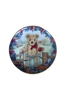 Teddy Bear Decorative Plate Teddy's First Harvest Limited Edition Franklin Mint