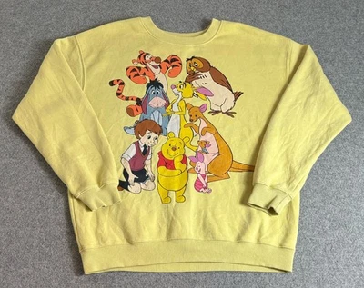 Disney Winnie The Pooh & Friends Sudadera Adulto L Amarillo Cuello Redondo Pullover Foto 1 de 4