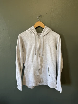 Sudadera con Capucha Zara Mujer Gris Cremallera Completa Talla Mediana Foto 1 de 3