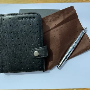 Cross Vintage Filofax Italian Leather Pocket Organiser Black Mini - Picture 1 of 4