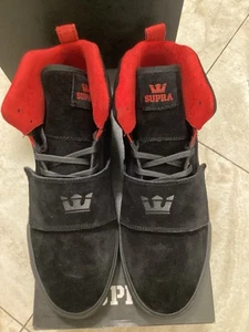 Supra Rock Men’s Shoes Black-red- Size10- 08063-052-M - Picture 1 of 5
