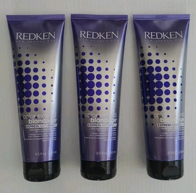 Redken Color Extend Blondage Anti-Brass Purple Hair Mask Blonde 8.5 oz 3 Tubes - Image 1 of 3