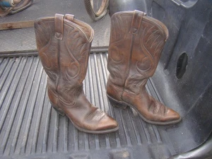 Vintage ACME Cowboystiefel Damen braun Leder Country Rodeo Western Größe 7C - Bild 1 von 22