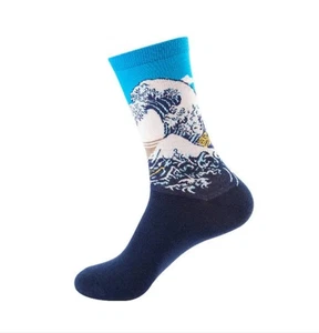 Famous Art Socks (Men's & Women's Sizes) - Great Wave / Adult Large - Picture 1 of 1