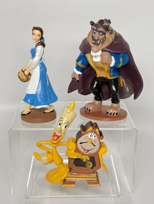 Disney Cake Topper Figurines Beauty & The Beast, Beast Belle & Candles - Image 1 of 4