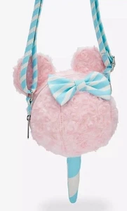 Bolso Bandolera Loungefly Minnie Mouse Rosa Felpa Algodón Caramelo Nuevo Envío Gratuito - Imagen 1 de 6