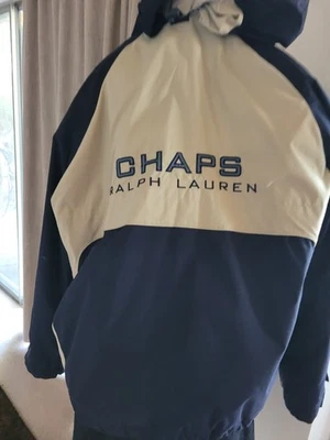 Mens Vintage  Y2k Chaps Ralp Lauren All Weather Thick Hooded Jacket  Parka Coat - Image 1 of 4