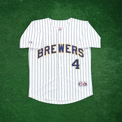 Camiseta deportiva blanca para hombre Paul Molitor Milwaukee Brewers Home Foto 1 de 4