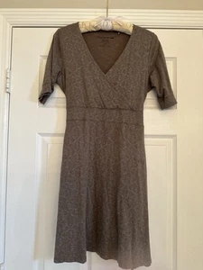 Toad & Co Organic Cotton Cue Faux Wrap Dress Eco Outdoor Boho Brown Women’s Sz S - Picture 1 of 8