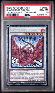  Yugioh Black Rose Dragon RA04-EN057 Collectors Rare Stampede PSA 10 - Picture 1 of 2