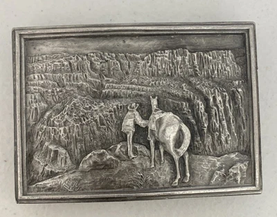 Hebilla de cinturón Grand Canyon 1977 - hecha en EE. UU. por Bergamot Brass Works. Foto 1 de 4