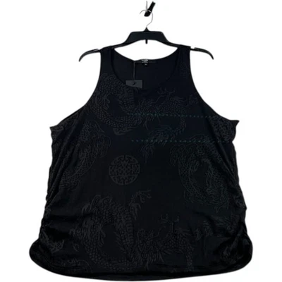 Blusa mujer Coin 1804 talla grande 3X negra sin mangas elástica nueva Foto 1 de 4