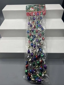 Kurt Adler 9' Multi Glitzer Perlen Girlande, Kränze, Girlanden Neu - Bild 1 von 7