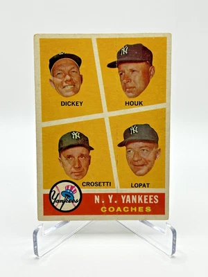 1960 Topps Yankees Coaches - Bill Dickey, Frank Crosetti, Ralph Houk #465 - Image 1 of 2