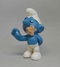 20019 Schlumpf mit Blume aus Sammlungsauflösung *Smurfs*Pitufo*Schtroumpfs*