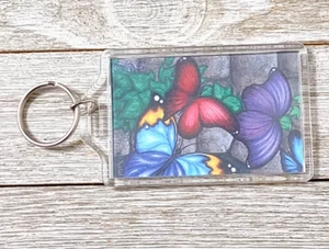 Butterfly Acrylic Keychain Keyring  - Picture 1 of 1
