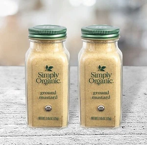 2 Simply Organic Ground Mustard 3.07oz USDA Organic - Picture 1 of 2