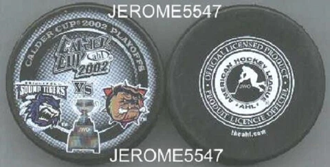 2002 BRIDGEPORT TIGERS vs HAMILTON BULLDOGS East Finals CALDER CUP PUCK - #DL Cover