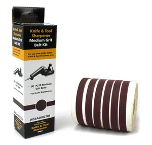 6x Schleifband Work Sharp P220 Medium Grit Belt Kit für WSKTS Schärfer ✔️09DX012 - Bild 1 von 2
