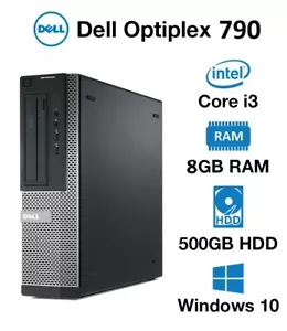 Dell Optiplex 790, Intel Core i3-2100 3.10GHz, 8GB RAM, 500GB HDD, Win 10 Pro - Picture 1 of 2