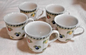 Set of 5 Villeroy & Boch Large Coffee Mugs - Picture 1 of 4