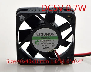 SUNON Cooling Fan 5V 0.7W KDE0504PFV2 4cm 4010 40mmx40mmx10mm 1.6"x1.6"x0.4" - Picture 1 of 3