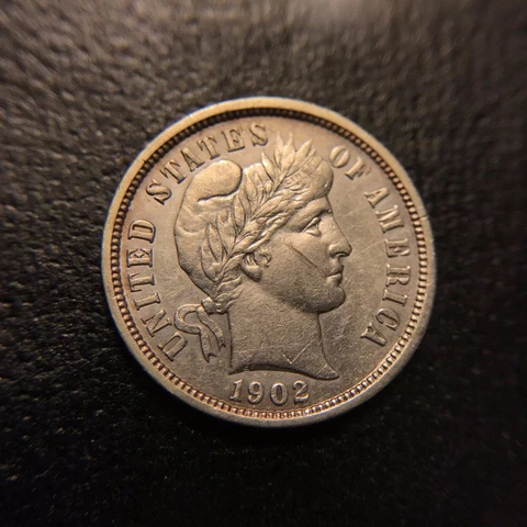 1902 O Barber Dime UNC Uncirculated New Orleans Key Date Cover