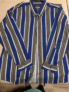 Vtg Reed & James Loafers Mens XL Vintage 90s Vertical Striped Long Sleeve Shirt - Picture 1 of 8