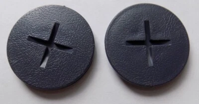 Chevrolet Monte Carlo 1984 cinturón de seguridad cubiertas de pernos azul OEM conjunto par molduras interiores Foto 1 de 2