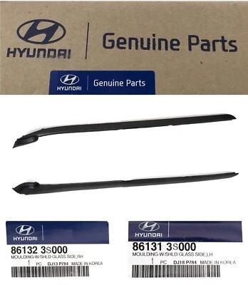 Sonata 2011 to 2014 Front Outer Glass Windshield Pillar Molding Left & Right - Изображение 1 из 4