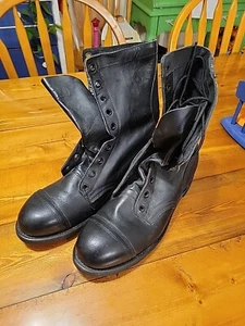 Vintage Biltrite Black Leather Military Combat ANSI Z41-1983/75 Boots Men 10R  - Picture 1 of 8