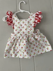 Ricrac & Ruffles Cherry Top size 12 months Baby Flowy Boutique Sweet - Picture 1 of 9