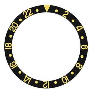 INSERTO BISEL ALUMINIO PARA ROLEX GMT I 1670 1675 16750 16753-1 ORO NEGRO ANTIGUO - Imagen 1 de 2