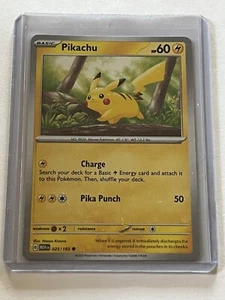Pikachu 25 / 165 Pokémon Escarlata y Violeta 151 2023 MT - 9.0 + No Holo Común - Imagen 1 de 13