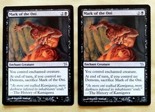 2x mark of the oni-mtg betrayers of kamigawa bok uncommon 1 Excellent 1 Good