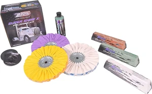 Aluminum Polishing Kit W/Buffing Pads and Compound for Big Rigs, Aluminum Wheels - Picture 1 of 12