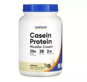 Nutricost, Casein Protein, Vanilla, 2 lb (907 g), Micellar Casein - Picture 1 of 2